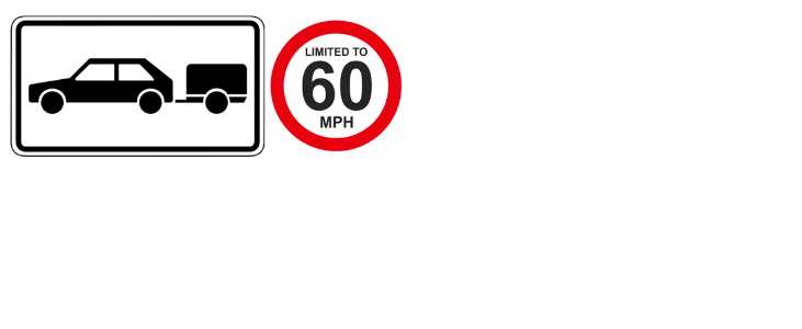 car towing trailer speed limit uk